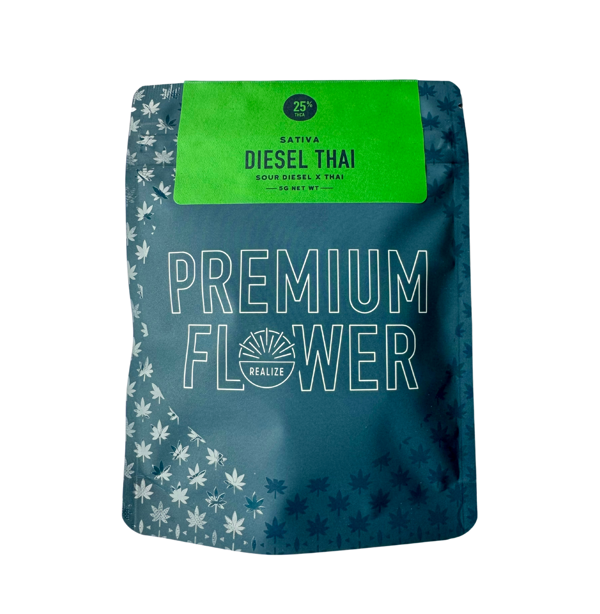 Realize Premium Flower 5 Gram Pouch, Diesel Thai (Sativa)