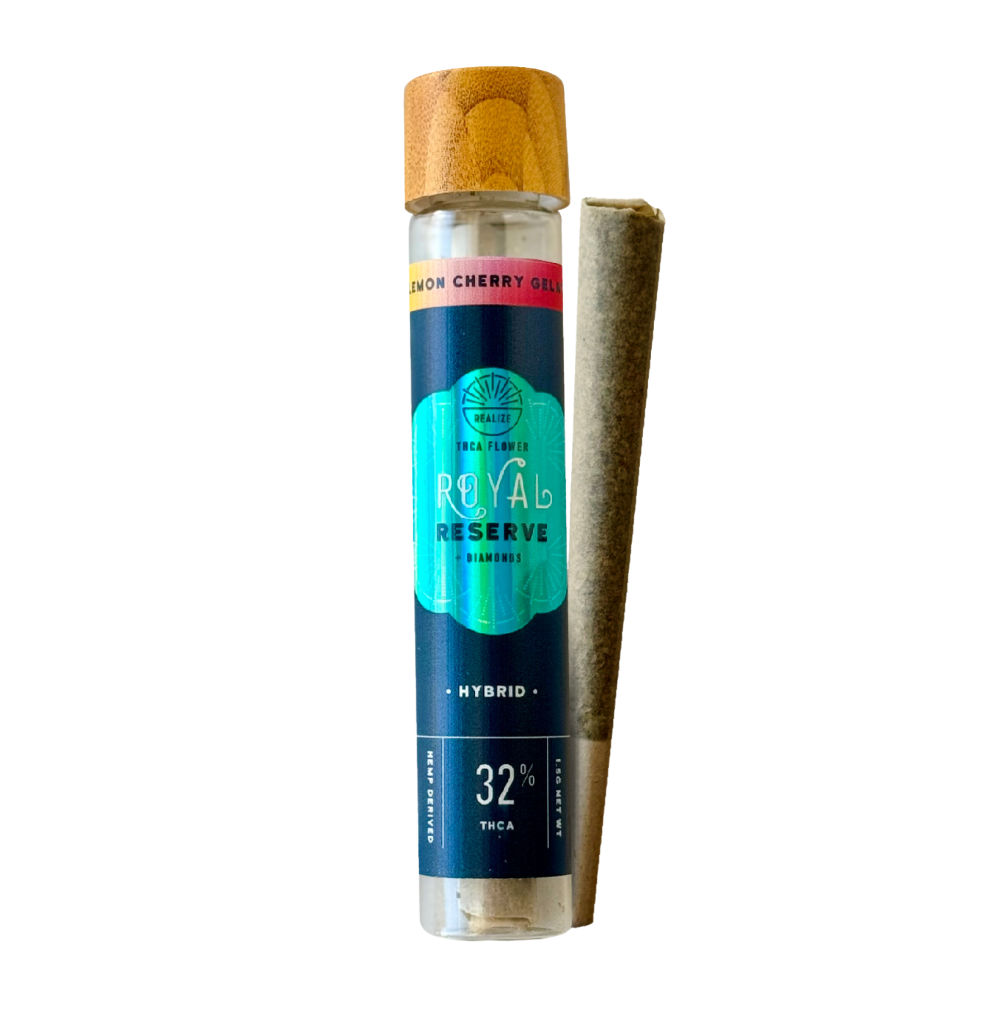 Realize Royal Reserve Pre-Roll with THCA Diamonds, Lemon Cherry Gelato, 1.5g