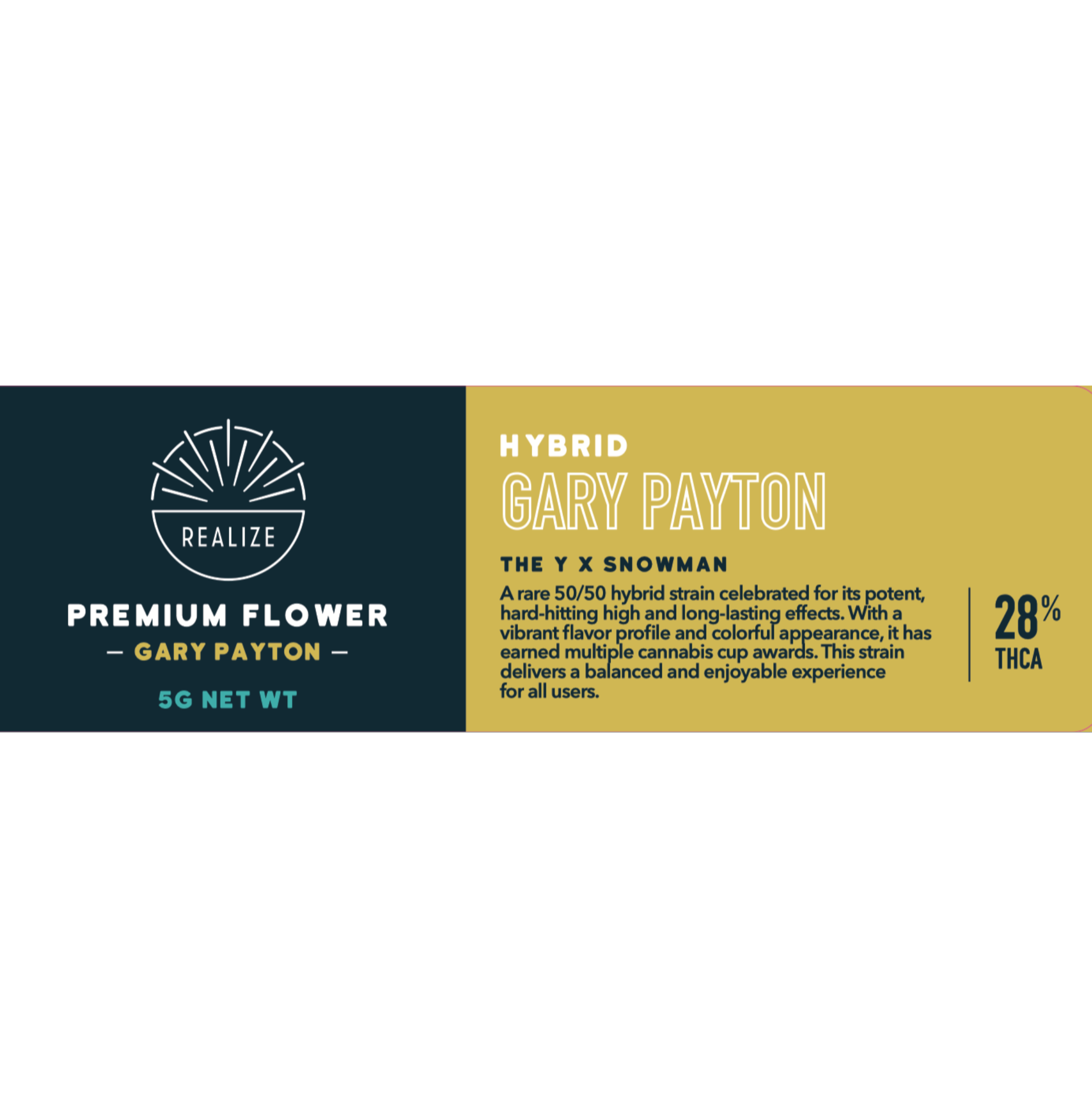 Realize Premium Flower 5 Gram Jar, Gary Payton